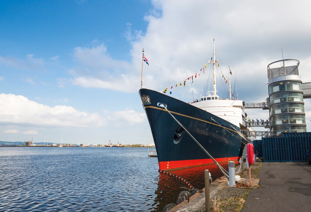 The Royal Yacht Britannia in Leith. Photo credit VisitScotland Kenny Lam