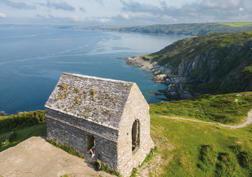The Old Chapel at Rame Head in Cornwall dates back to around 1397, when it was licenced for mass; boats at dusk in the picturesque harbour at Ilfracombe, Devon