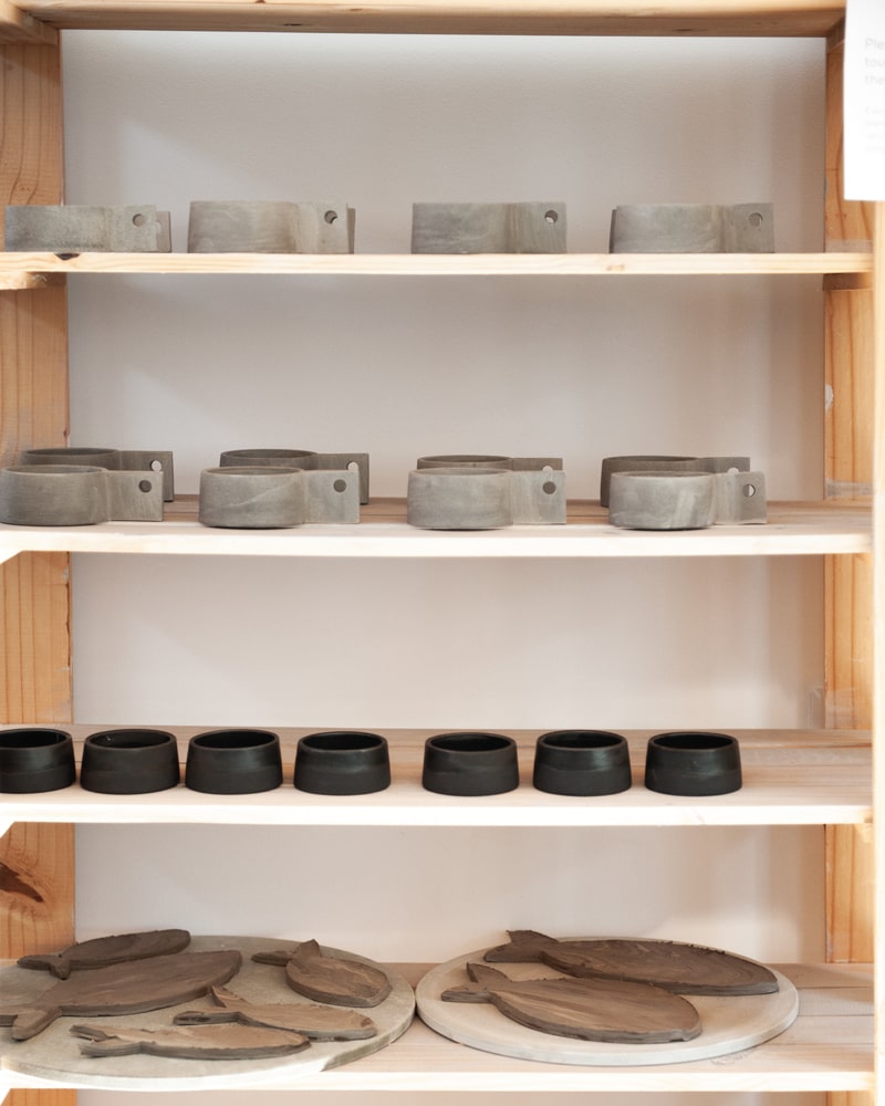 A selection of designs, including Luke's Brutalist espresso cups