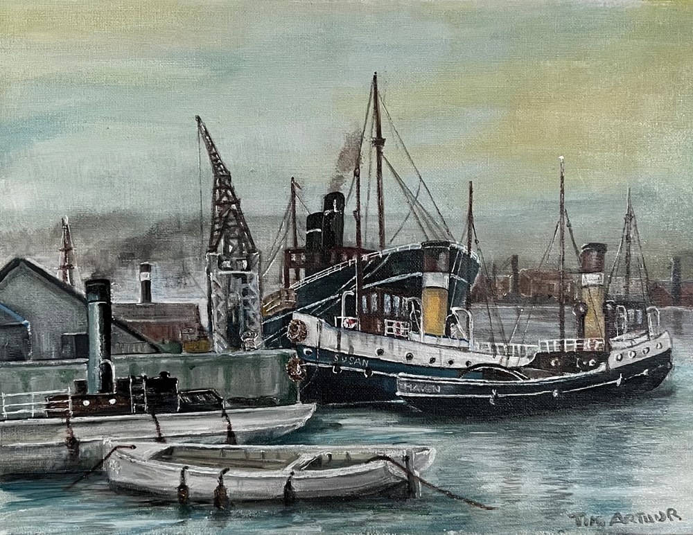 Harbour, Early 20thC by Tim Arthur - Photo credit Milford Waterfront Galley
