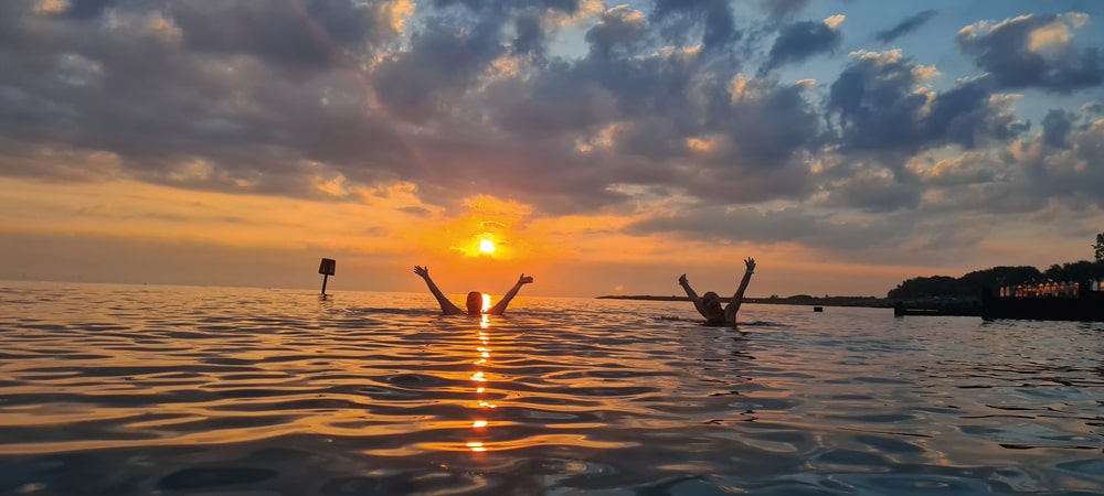 Golden days: Whitstable’s Bluetits open water swimming group is part of an inclusive, free-to-join social swim community – founded in 2014 in Pembrokeshire, The Bluetits Chill Swimmers has since grown to over 150 volunteer-run groups worldwide and has flourished along Britain’s coastline