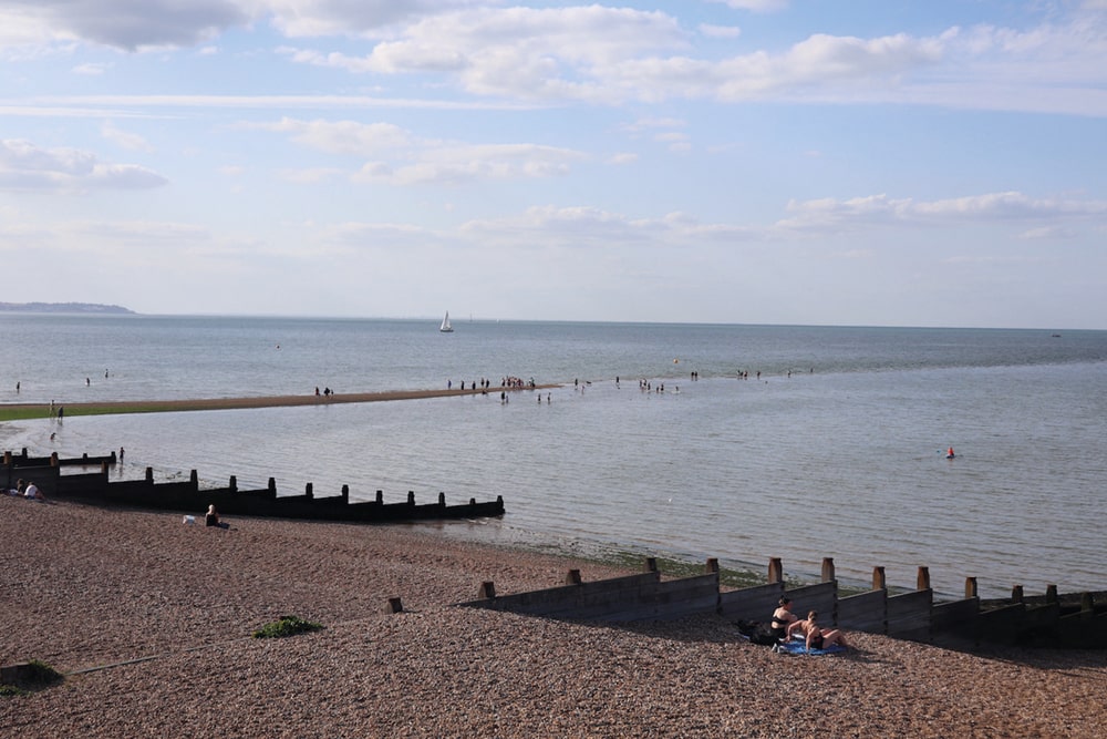 Timber groynes on Whitstable’s iconic shingle beach