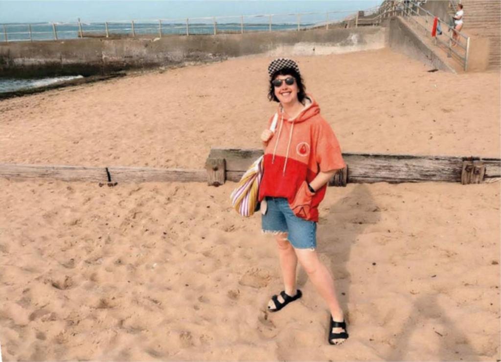 Katy on the beach at Margate