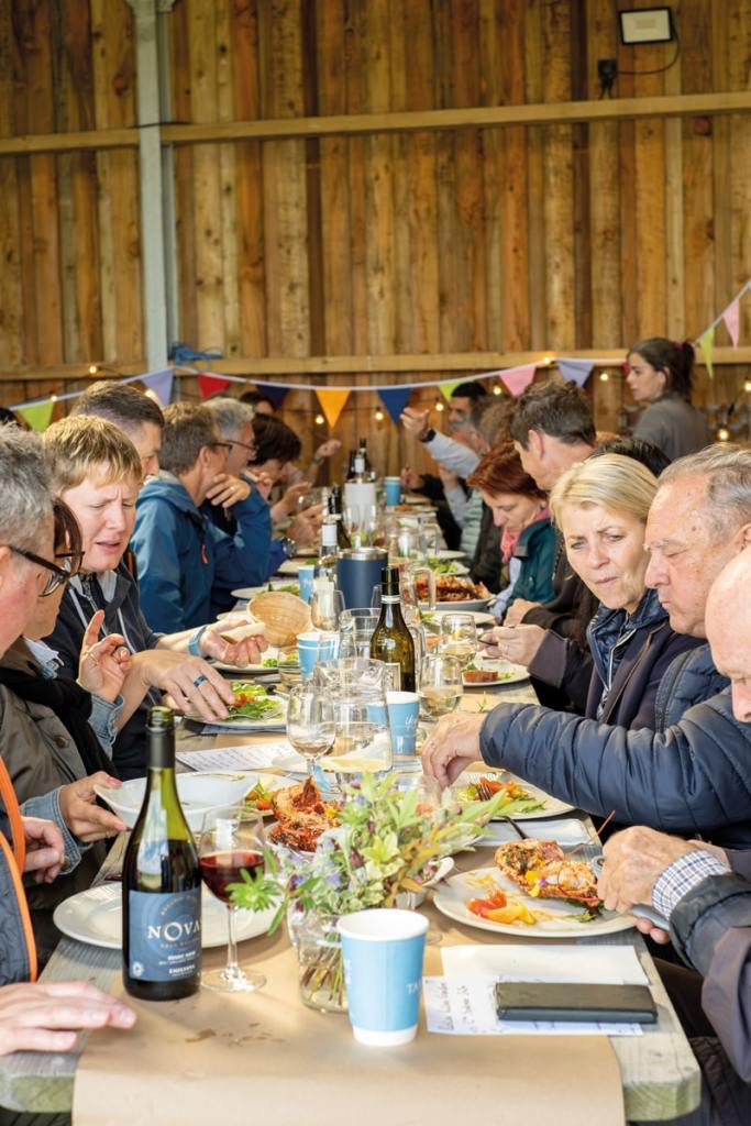 Guests savour the gourmet feast. Photography Frankie Thomas