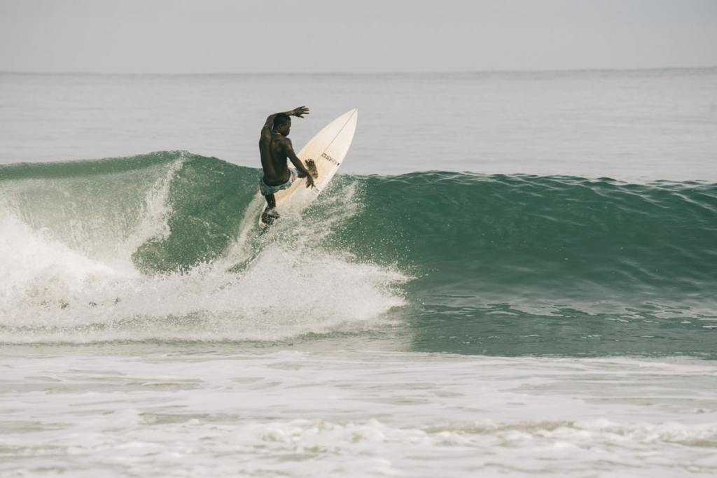 A dynamic scene from We the Surfers