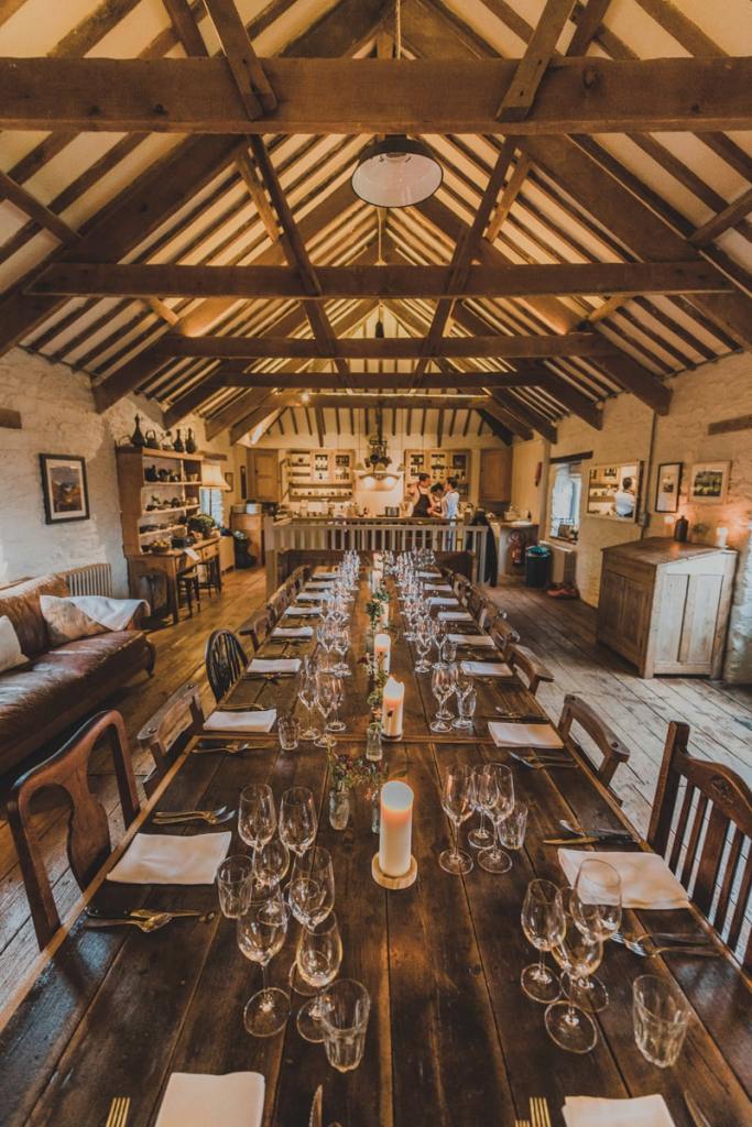 The table is set for a feast in the Old Mill