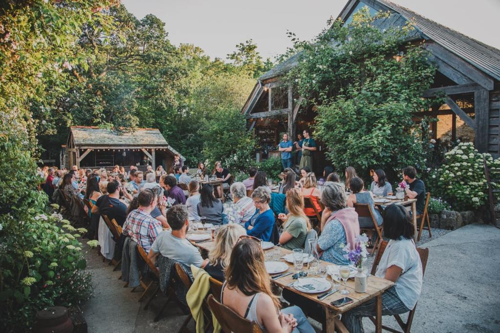 Steve and head chef Jack Bristow greet their guests 