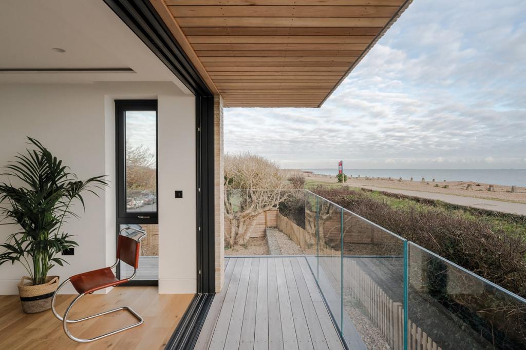 One year on from construction, the materials are weathering the coastal elements well