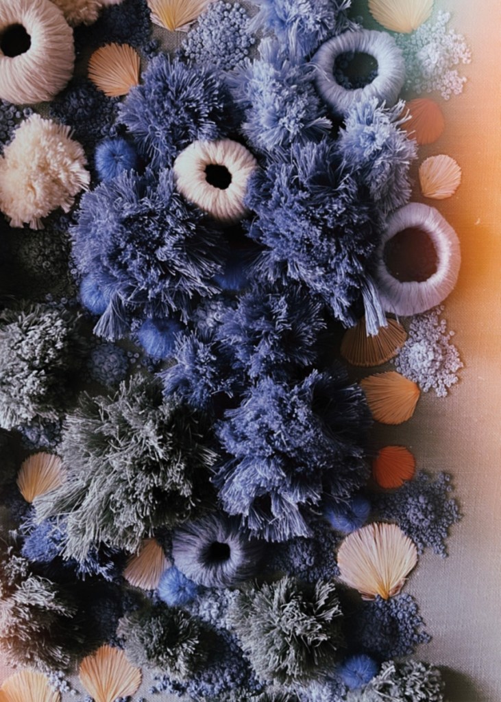 Even when using a single shade, different stitches and techniques are used to create incredible detail 