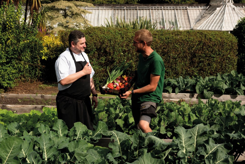 Produce is gathered from 
the kitchen garden; glamping on local islands can be arranged by the Castle