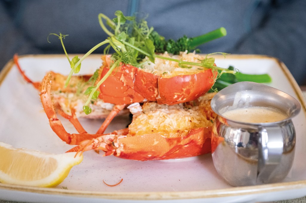 Lobster thermidor made with locally caught shellfish