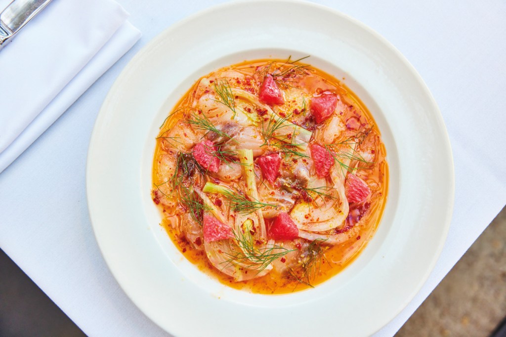 The menu focuses on seasonal, local and European produce, with a heavy Italian influence