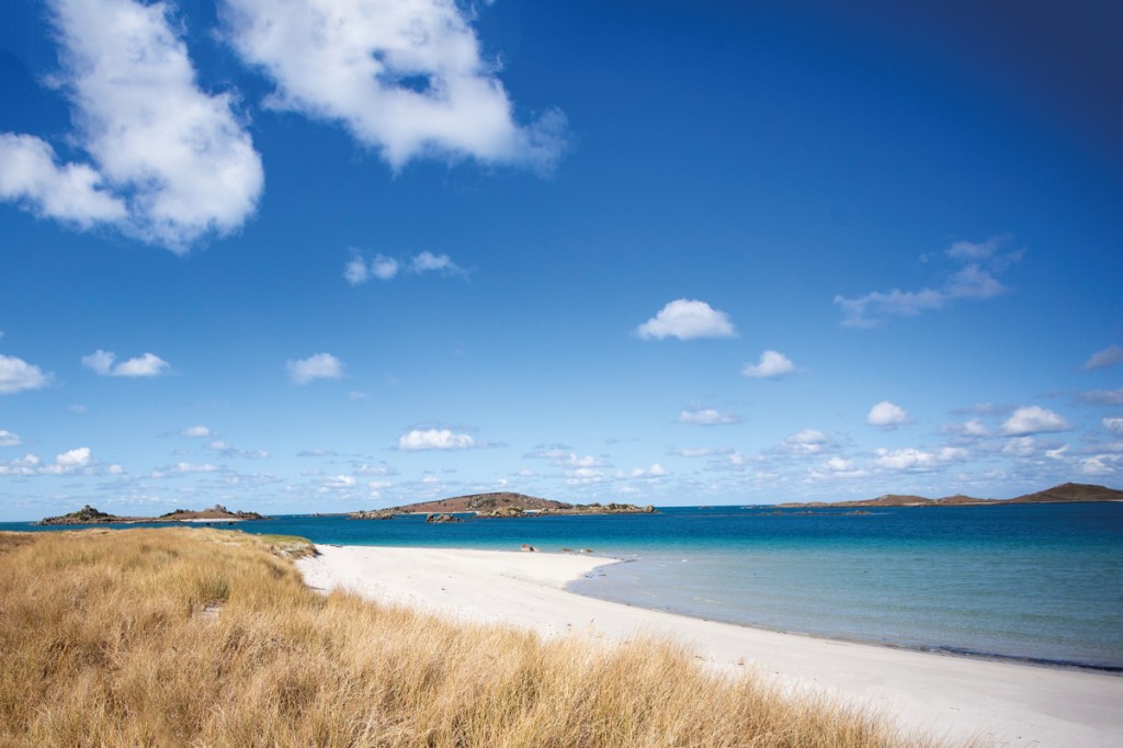 Tresco’s beaches boast white sand and azure waters