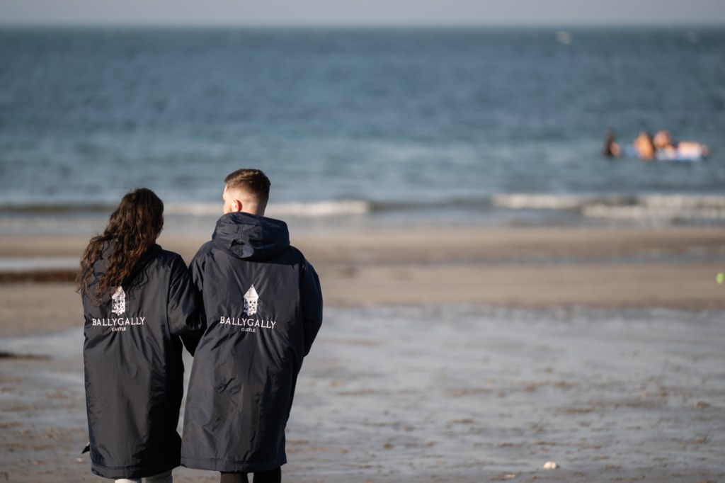 Ballygally Castle Hotel - dry robes keep wild swimmers cosy
