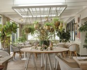 The indoor dining room at Harry's (the relaunched restaurant at The Gallivant Hotel
