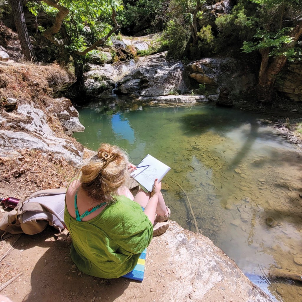 Sarah sketches from life